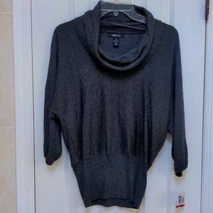 Style & Co 3/4 sleeve turtleneck sweater heather charcoal